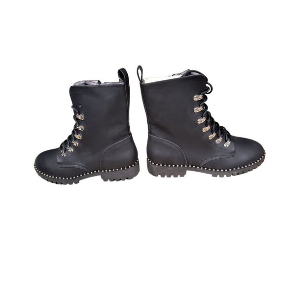 Seven Dials Santino Combat Boot Vegan Leather Woman's size 9.5 New NO TOP EYELET - Picture 5 of 9